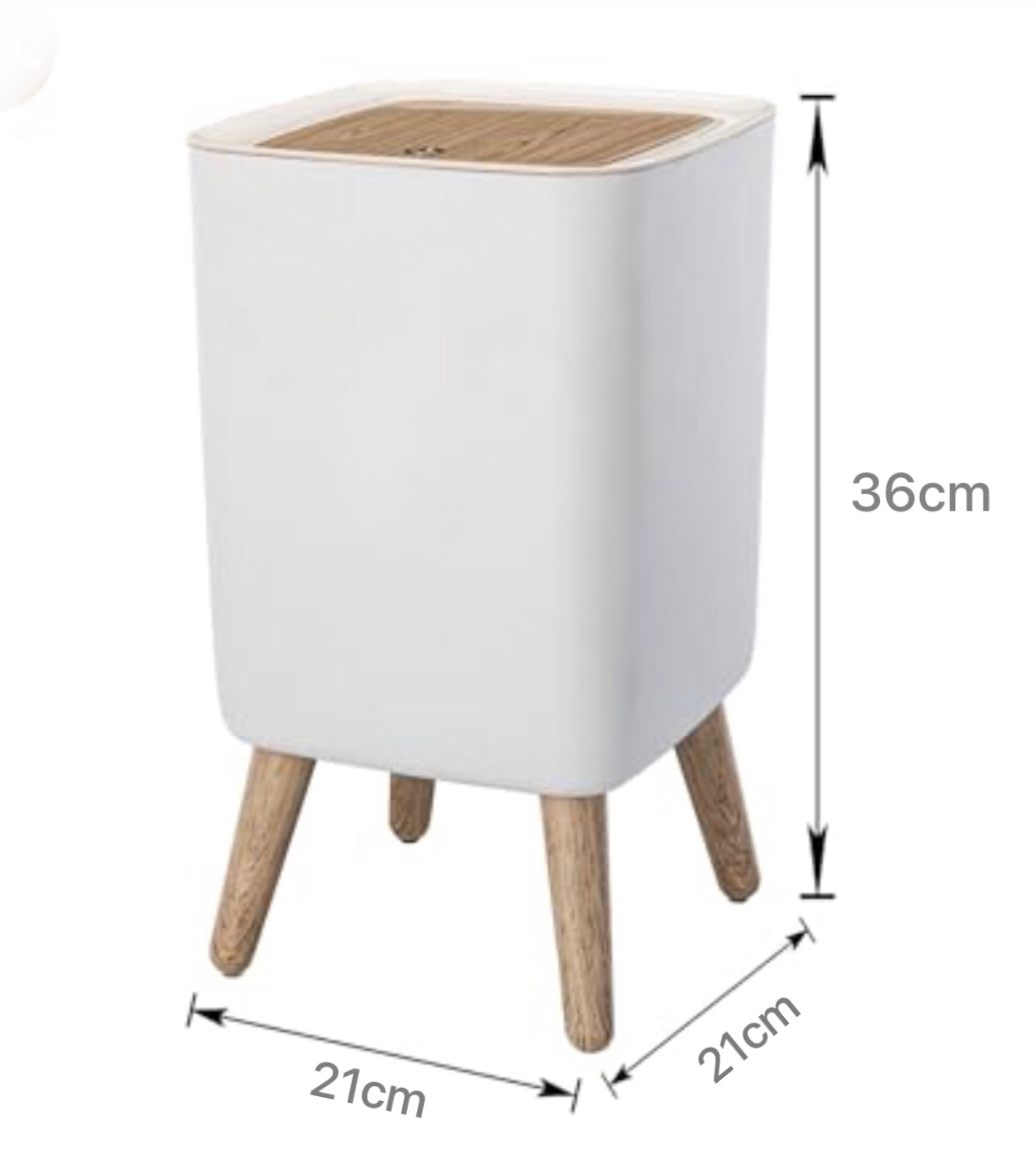 Push Up Lid Trashbin (Square)
