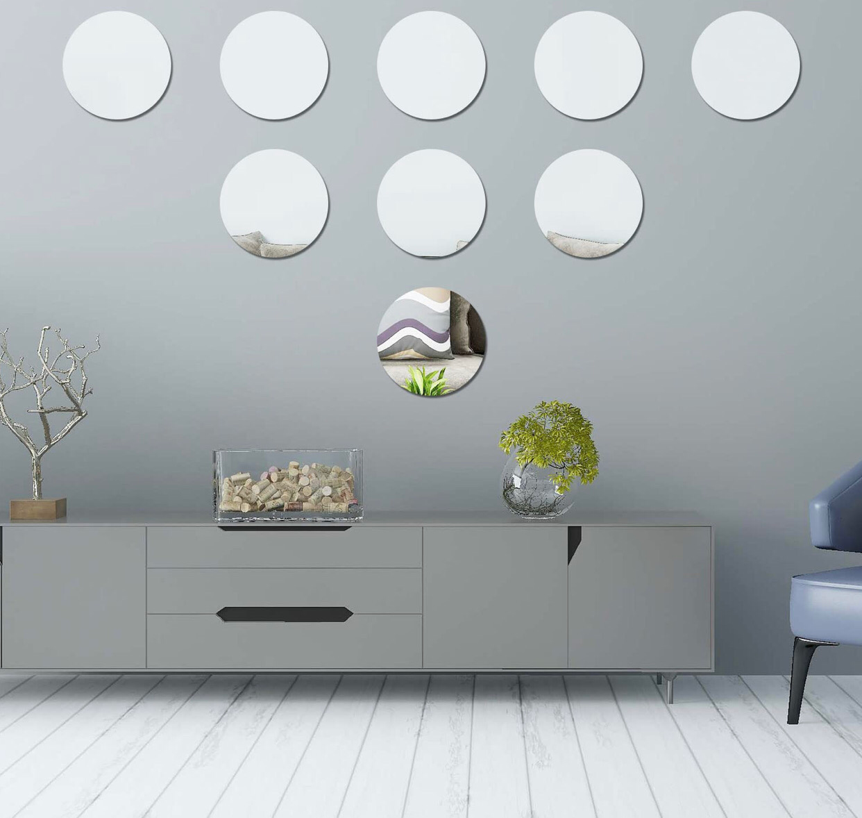 Round Mirror Sheet 20cm (860-16)