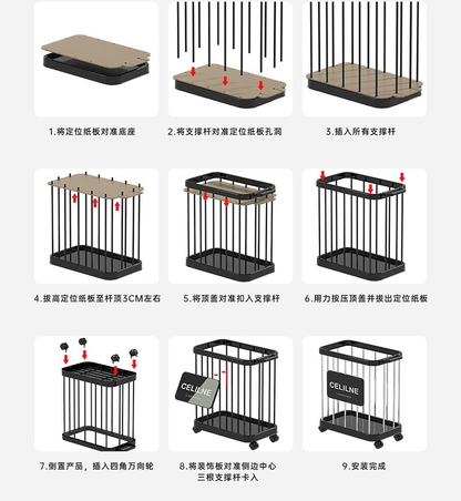 Laundry Cart - Black (12557-14)