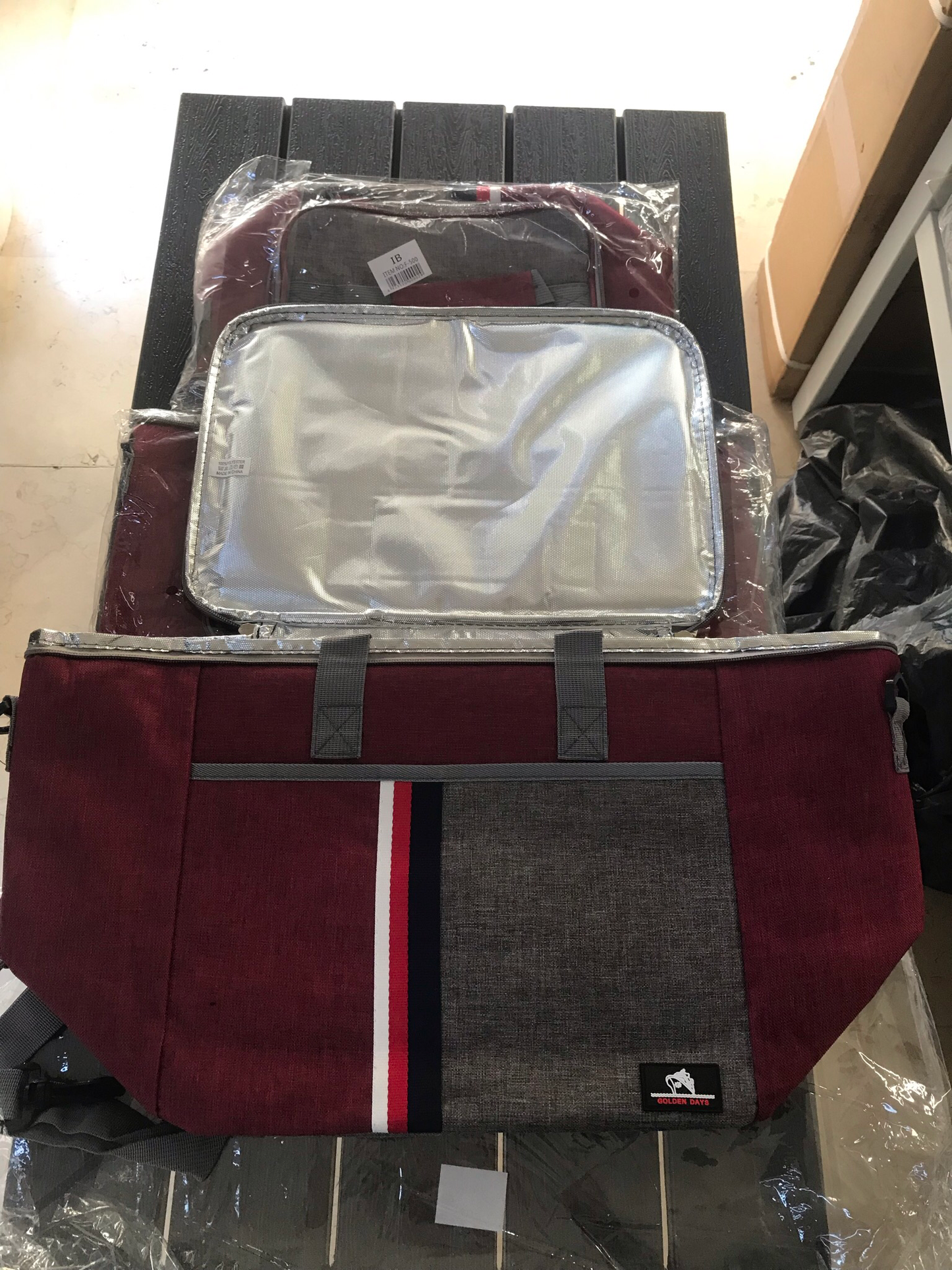 Insulated Lunch Bag (Burgundy)