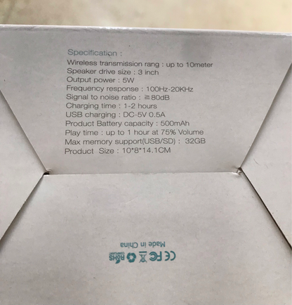 3” Wireless Speaker