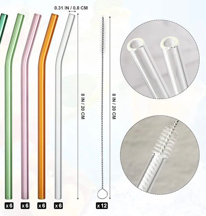 Colorful Glass Straws