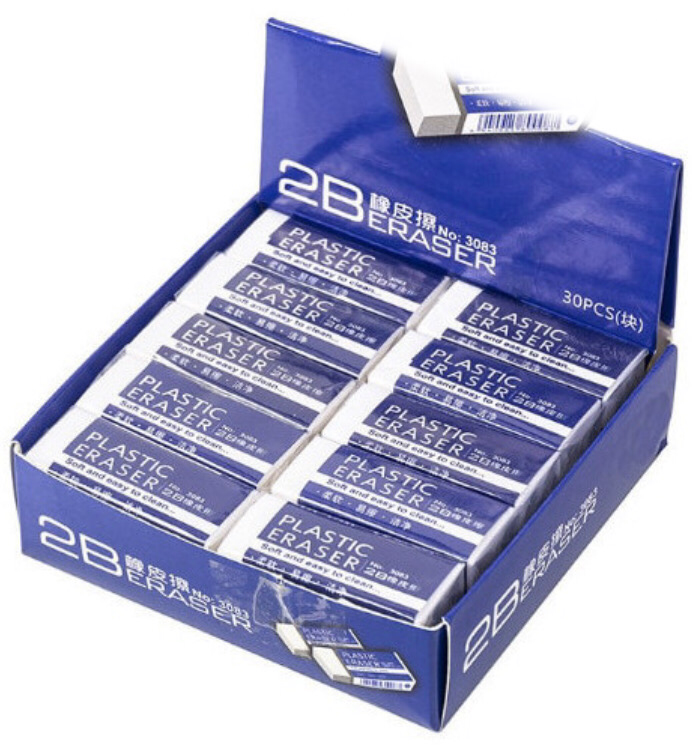 30-Pcs Erasers (2B)