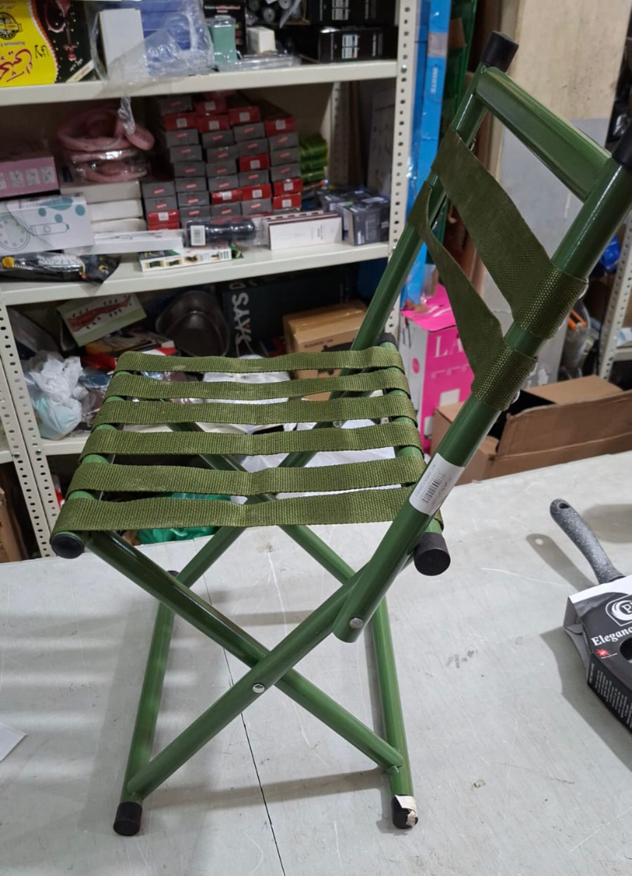 Stool Chair With Back (Green)