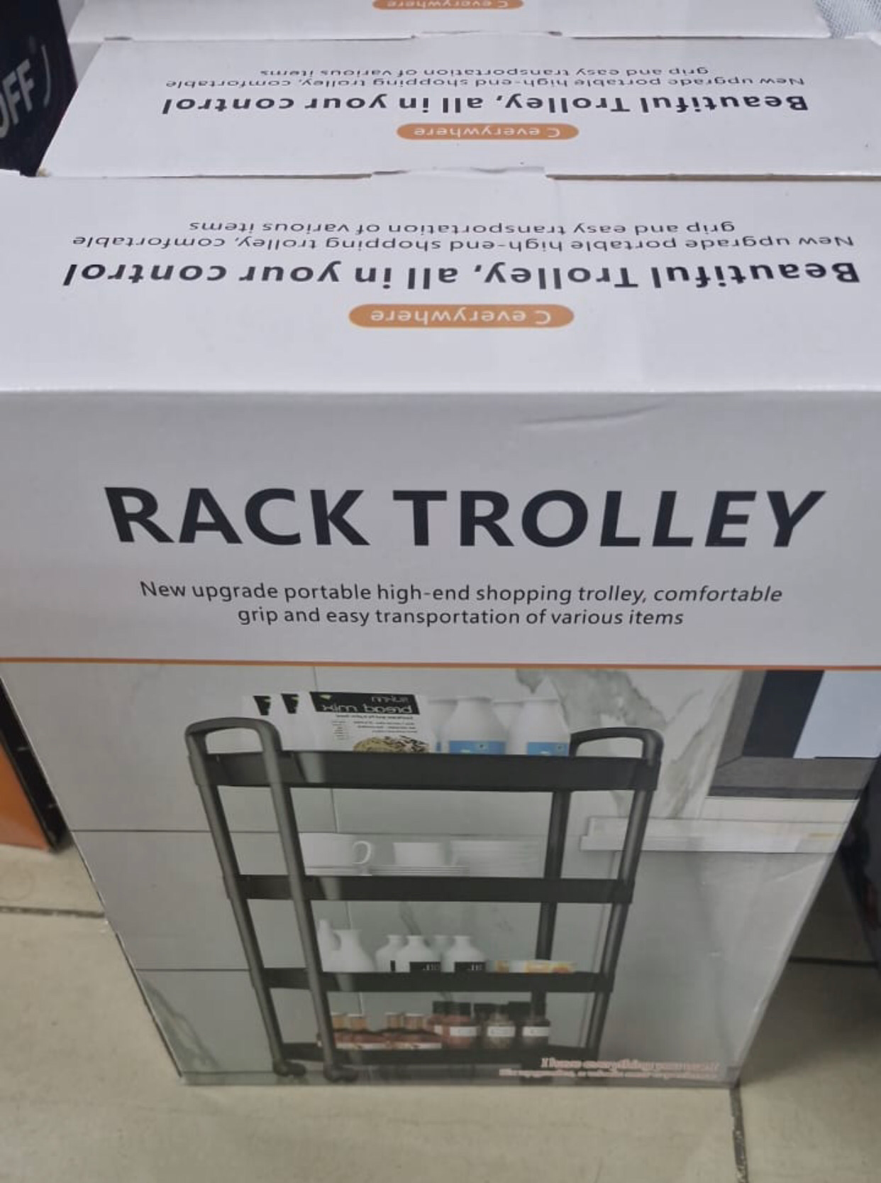 4-Tier Rack Trolley