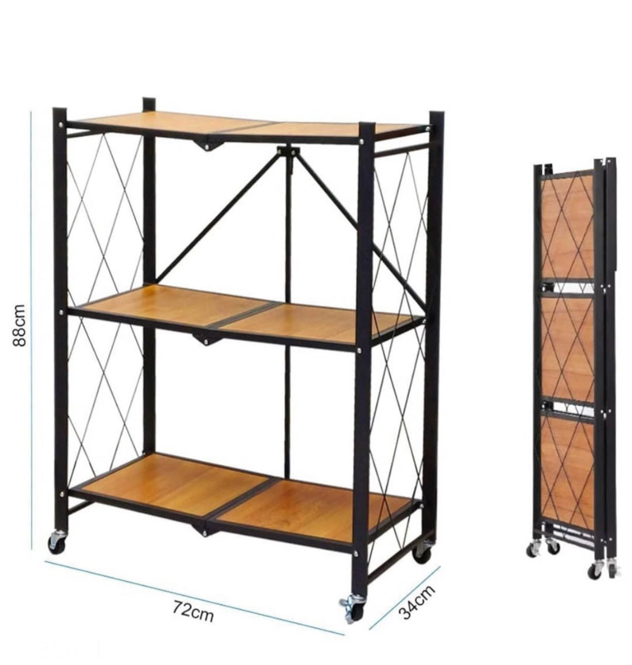 3-Tier Foldable Shelves
