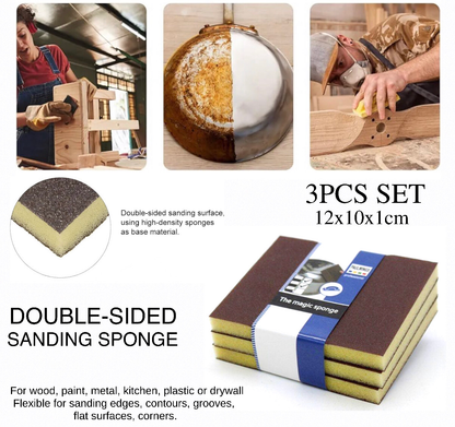 3-Pcs Sanding Sponge
