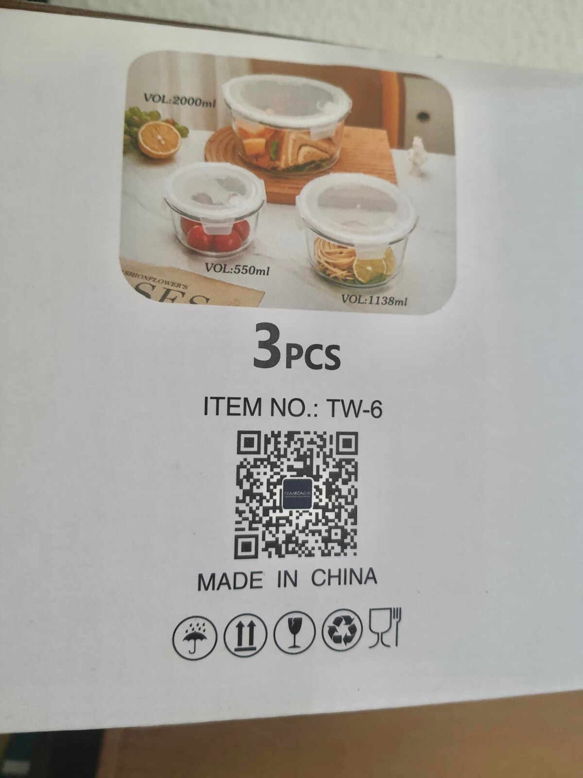3-Pcs Glass Bowls (MA-647)