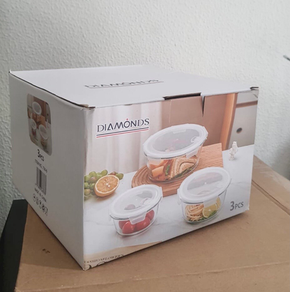 3-Pcs Glass Bowls (MA-647)