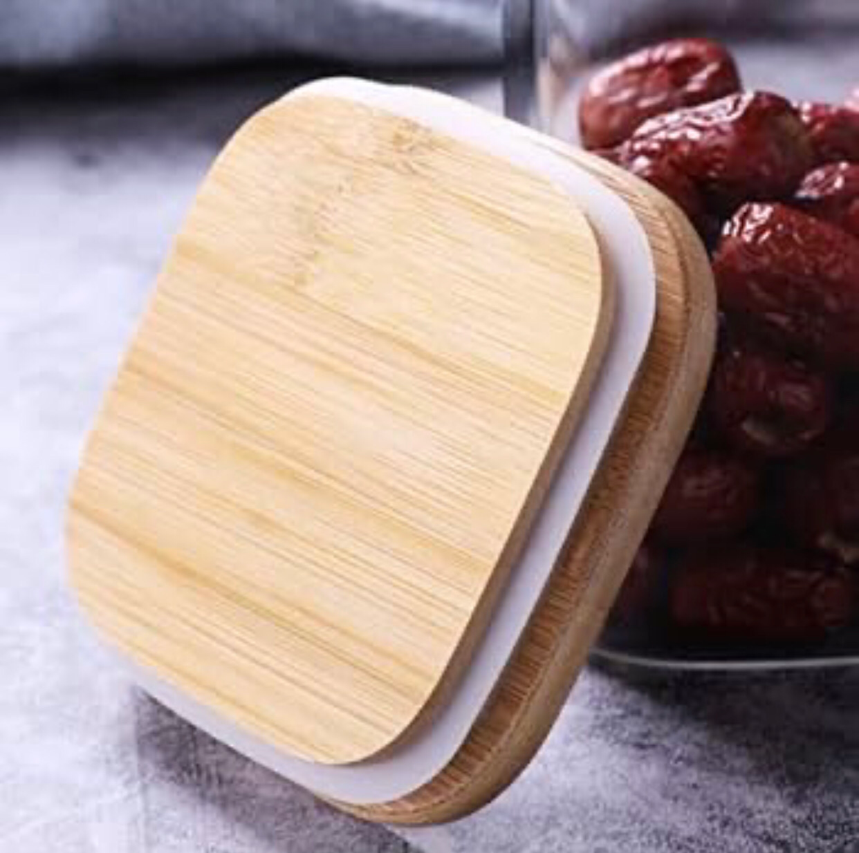 “Phoenix” Square Spice Glass Jar