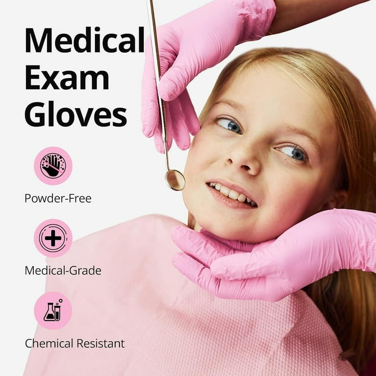 Pink Disposable Gloves (100-Pc)