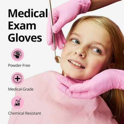 Pink Disposable Gloves (100-Pc)
