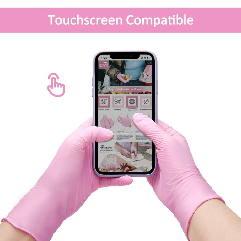 Pink Disposable Gloves (100-Pc)