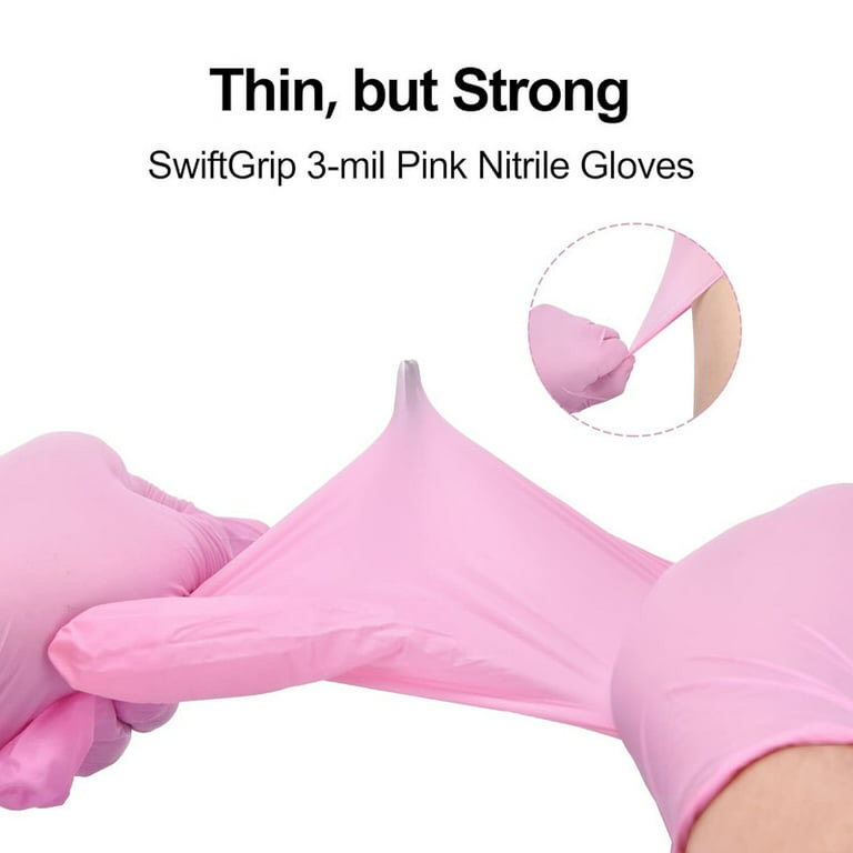 Pink Disposable Gloves (100-Pc)