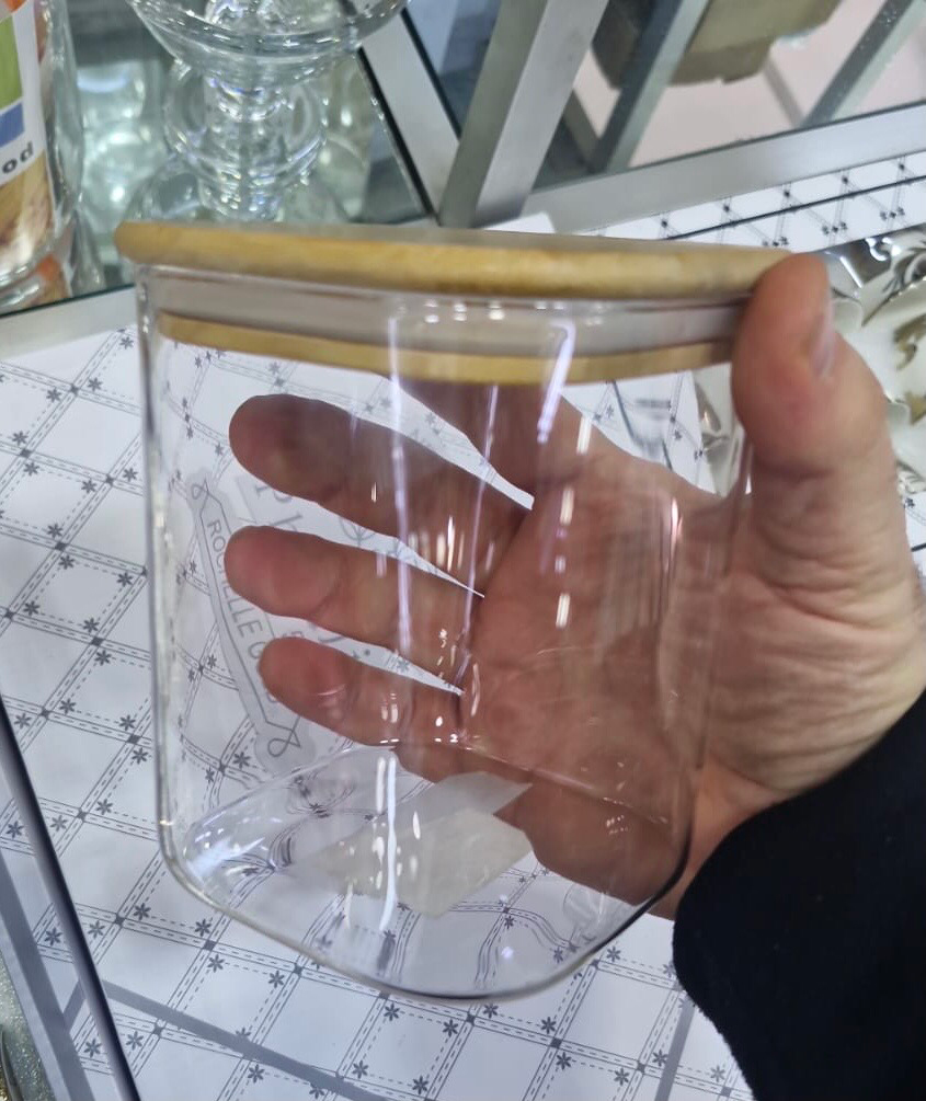 “Phoenix” Square Spice Glass Jar