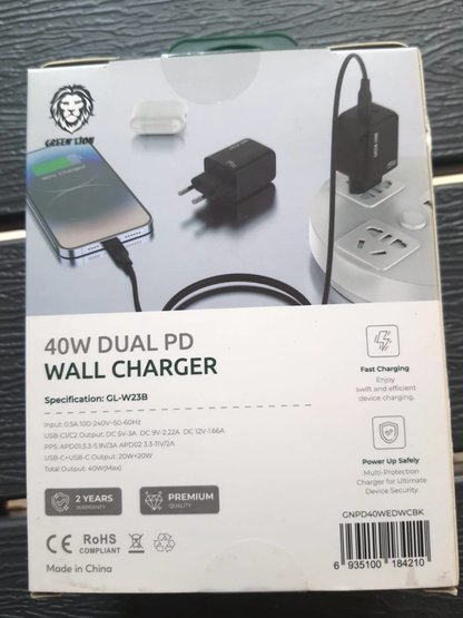 40W Dual PD Charger
