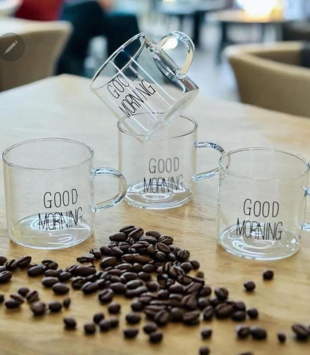 Coffee Cups x6 (Good Morning)