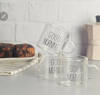 Coffee Cups x6 (Good Morning)