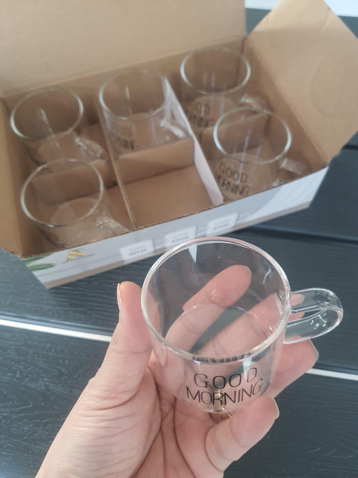 Coffee Cups x6 (Good Morning)