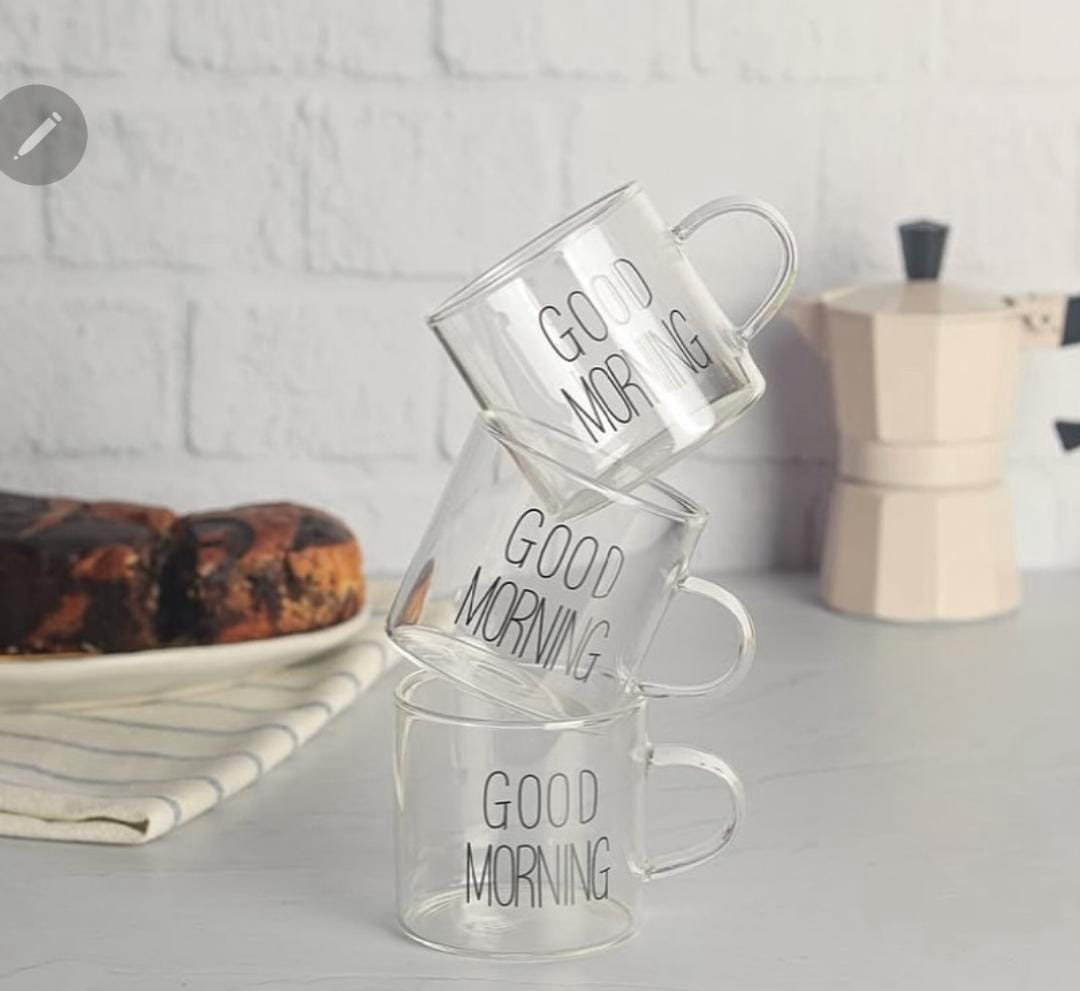 Coffee Cups x6 (Good Morning)