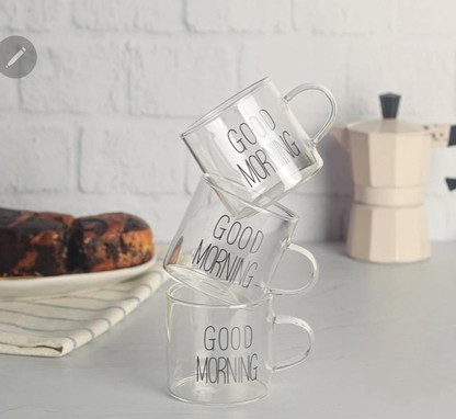 Coffee Cups x6 (Good Morning)