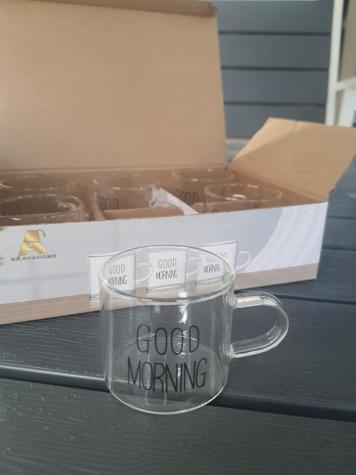 Coffee Cups x6 (Good Morning)