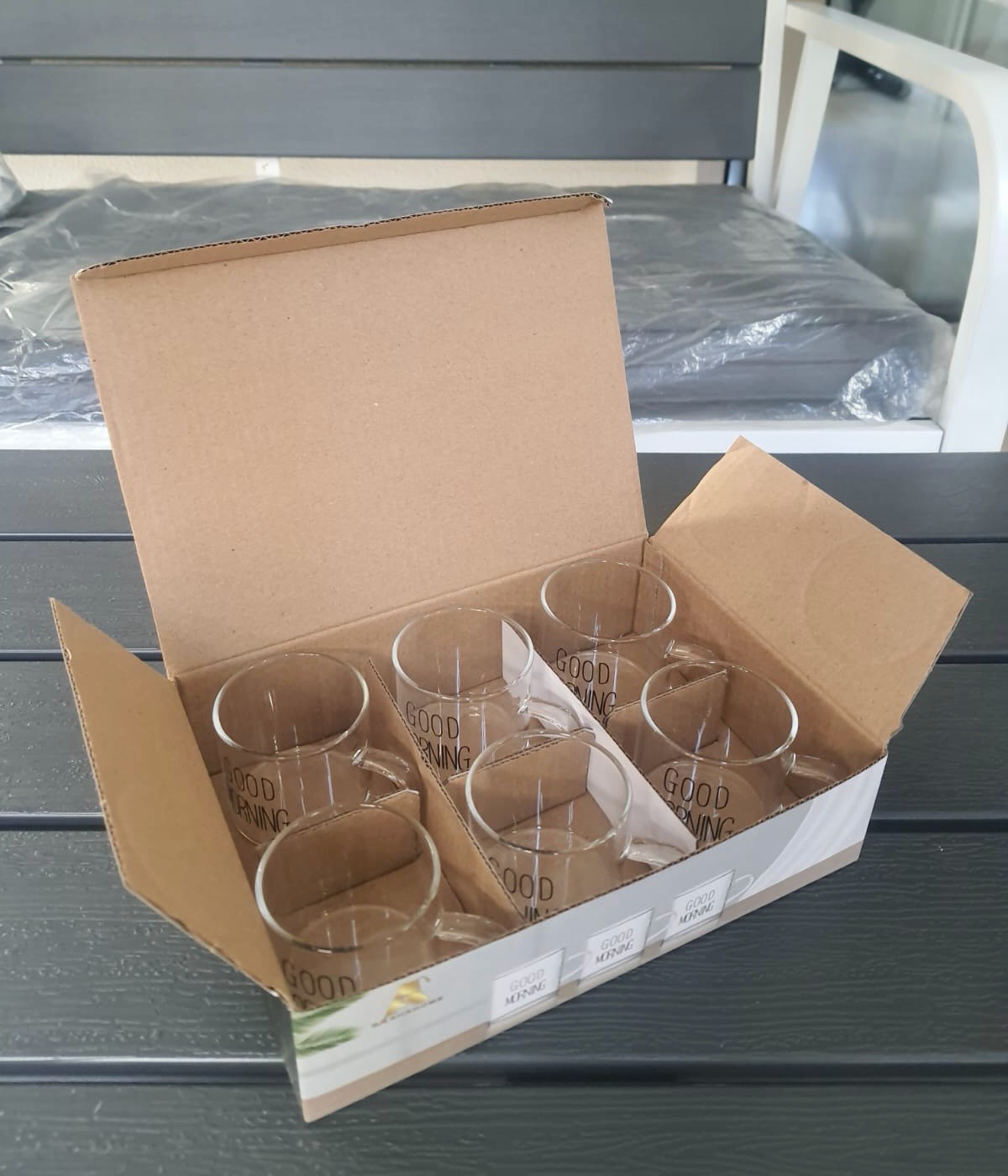 Coffee Cups x6 (Good Morning)