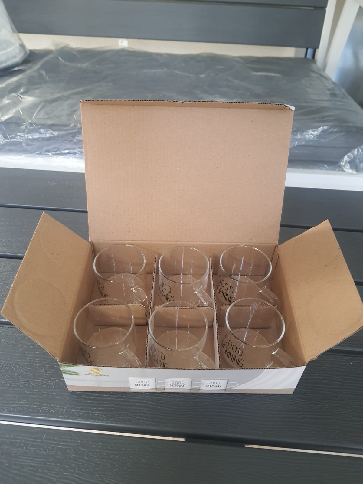 Coffee Cups x6 (Good Morning)