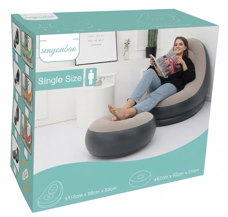 Inflatable Chair W/Stool
