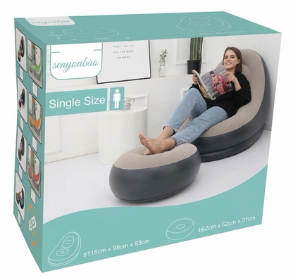 Inflatable Chair W/Stool