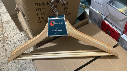 3-Pcs Wooden Hangers