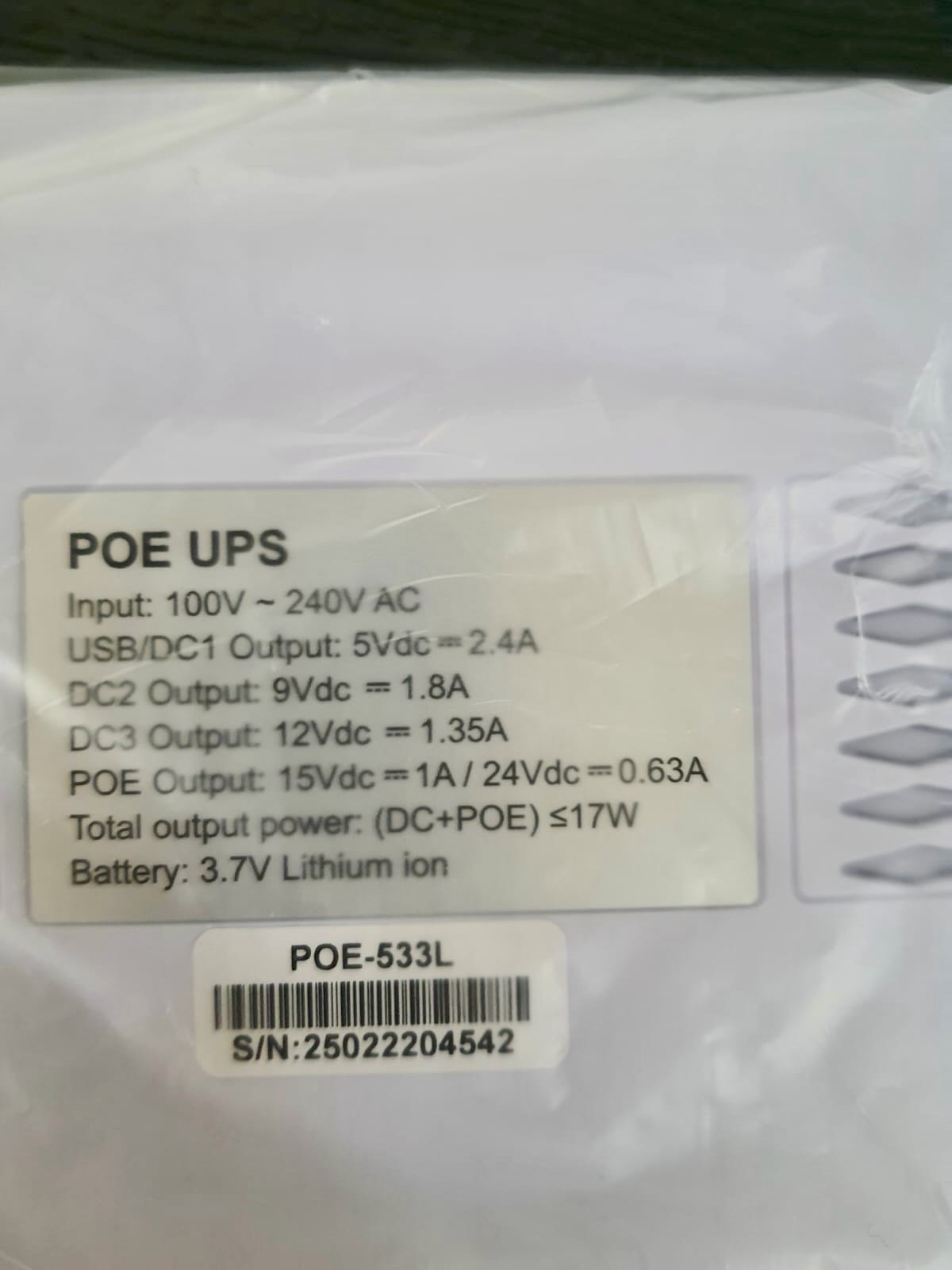 Mini DC UPS (POE-533L)