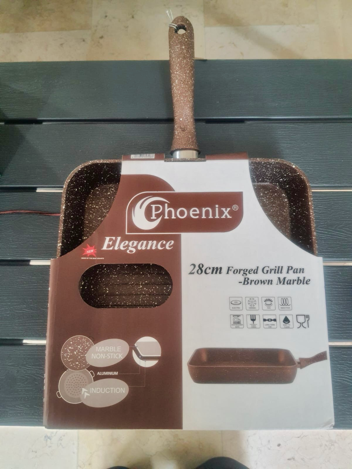 Phoenix Forged Grill Pan Brown Color 28cm