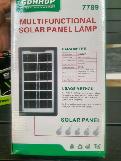 Solar Panel Lamp (7789)