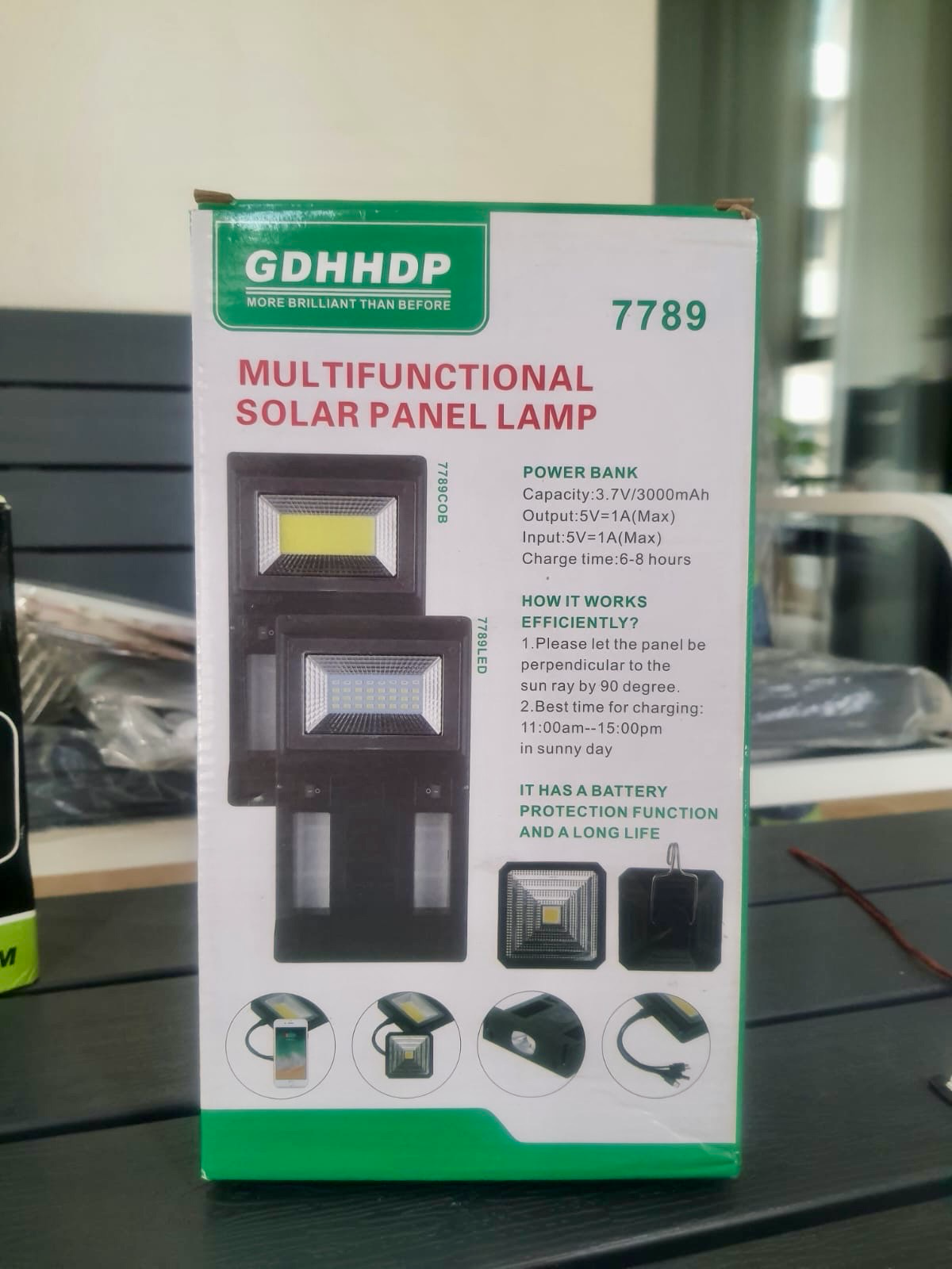 Solar Panel Lamp (7789)