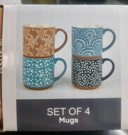 4 Mugs Set/ Space (ROS-2031)