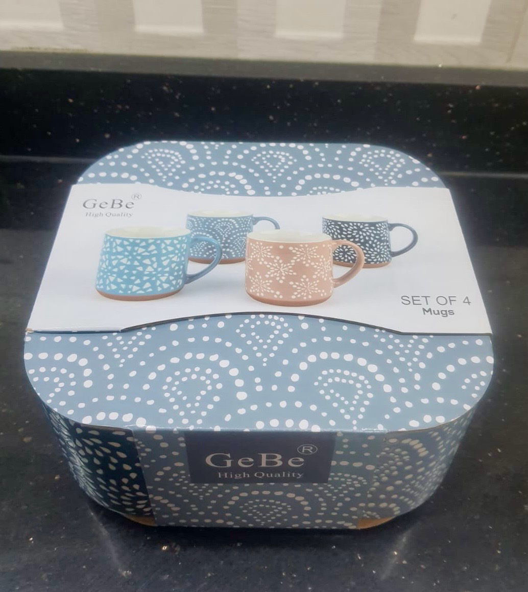 4 Mugs Set/ Space (ROS-2031)