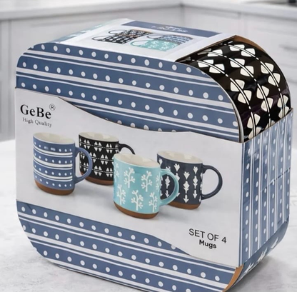 4 Mugs Set/ Forest (ROS-2032)