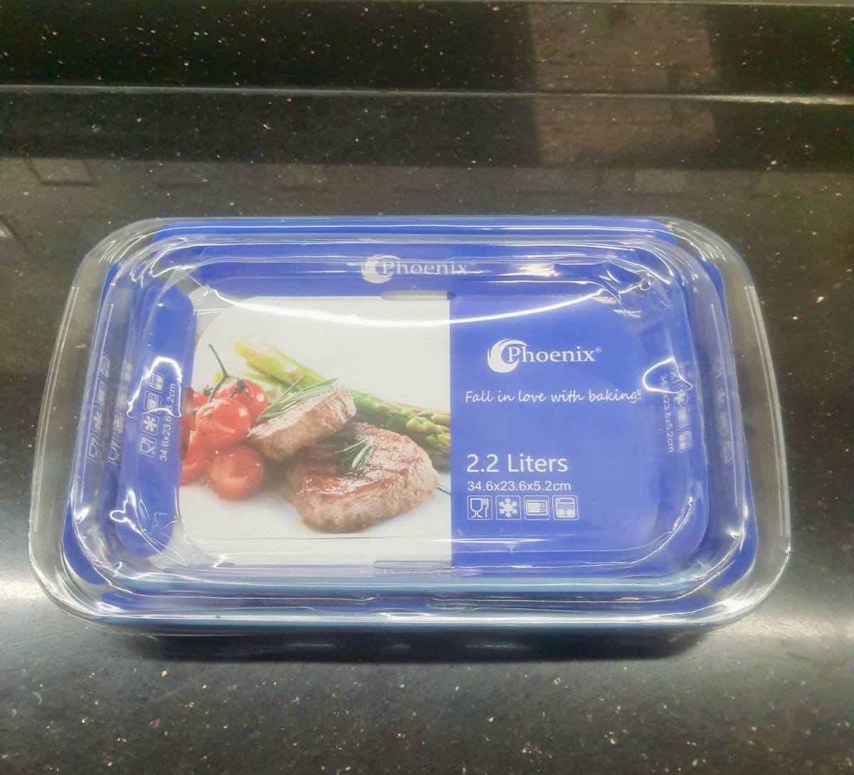 2-Pcs Rect. Glass Dishes (ZB-12A)