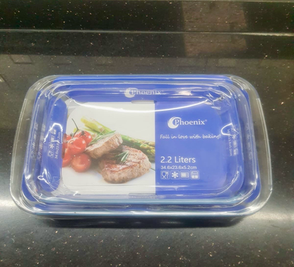 2-Pcs Rect. Glass Dishes (ZB-12A)