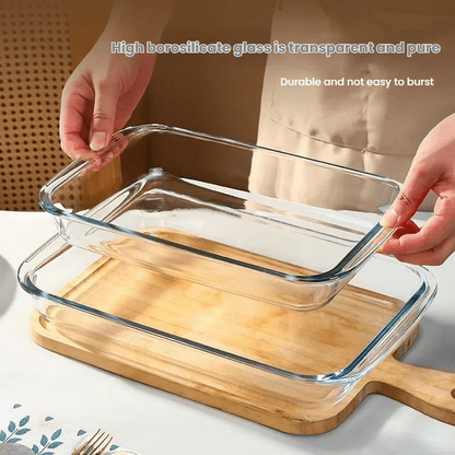 2-Pcs Rect. Glass Dishes (ZB-12A)