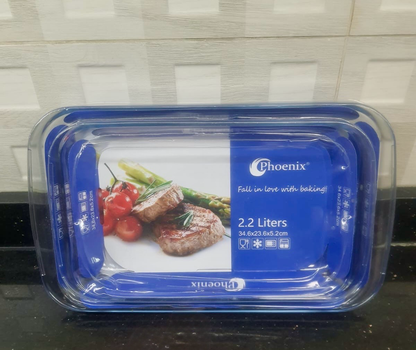2-Pcs Rect. Glass Dishes (ZB-12A)