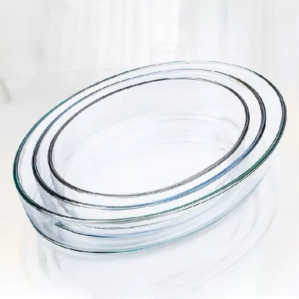 3-Pcs Oval Glass Dishes (ZB-27A)