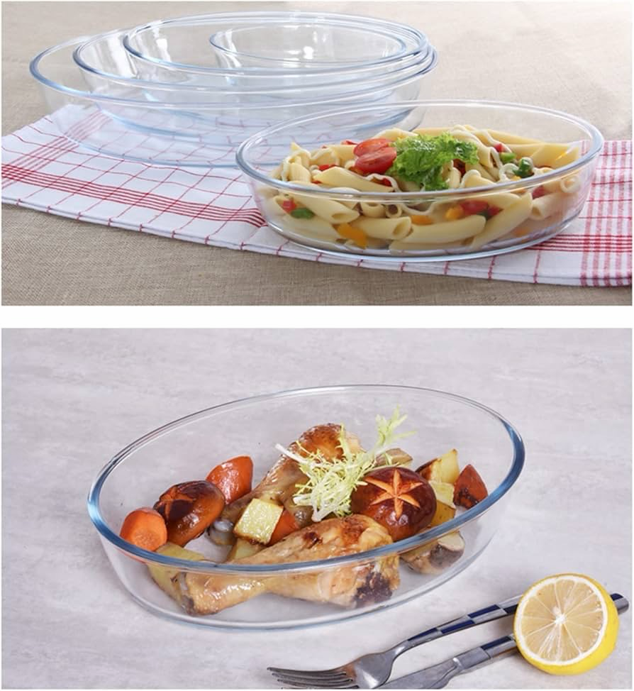 3-Pcs Oval Glass Dishes (ZB-27A)