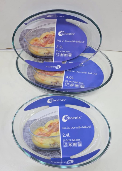 3-Pcs Oval Glass Dishes (ZB-27A)
