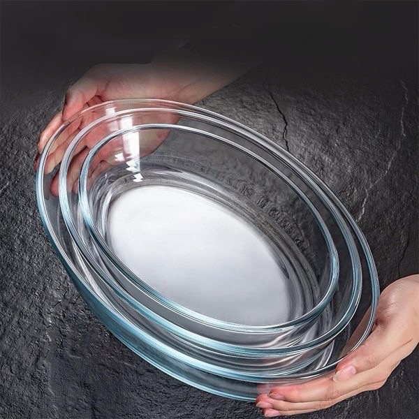 3-Pcs Oval Glass Dishes (ZB-27A)