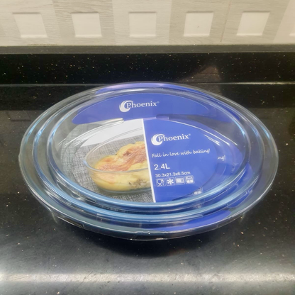3-Pcs Oval Glass Dishes (ZB-27A)