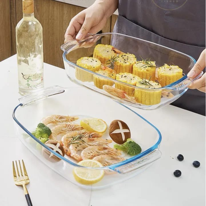 3-Pcs Rect. Glass Dishes (ZB-26A)