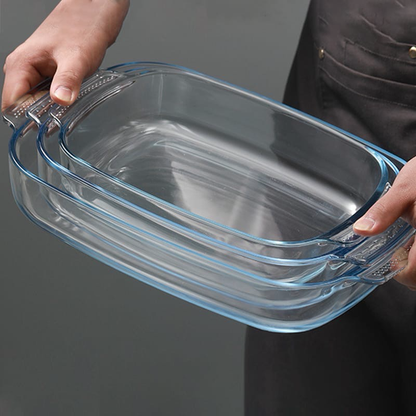 3-Pcs Rect. Glass Dishes (ZB-26A)