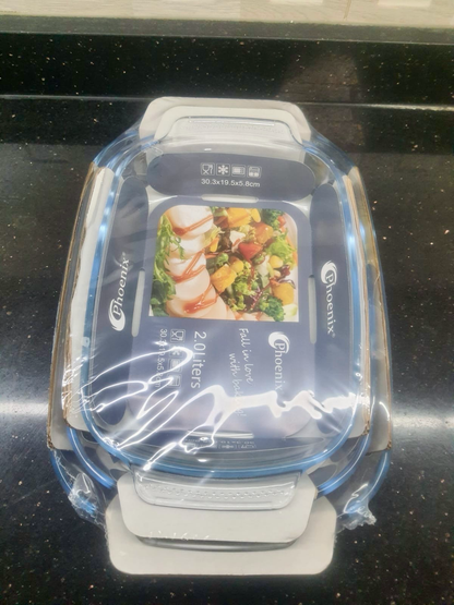 3-Pcs Rect. Glass Dishes (ZB-26A)